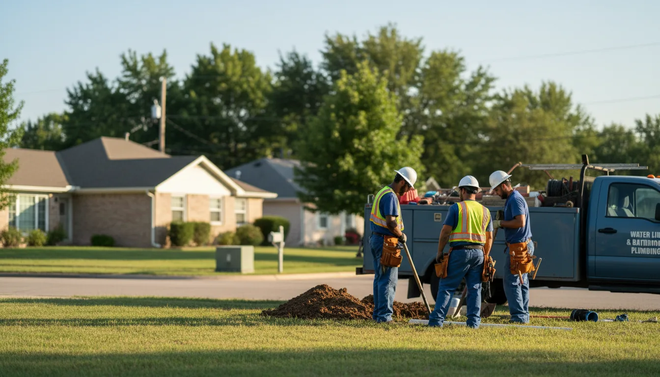 Residential water line and bathroom plumbing service in Fulton, MO